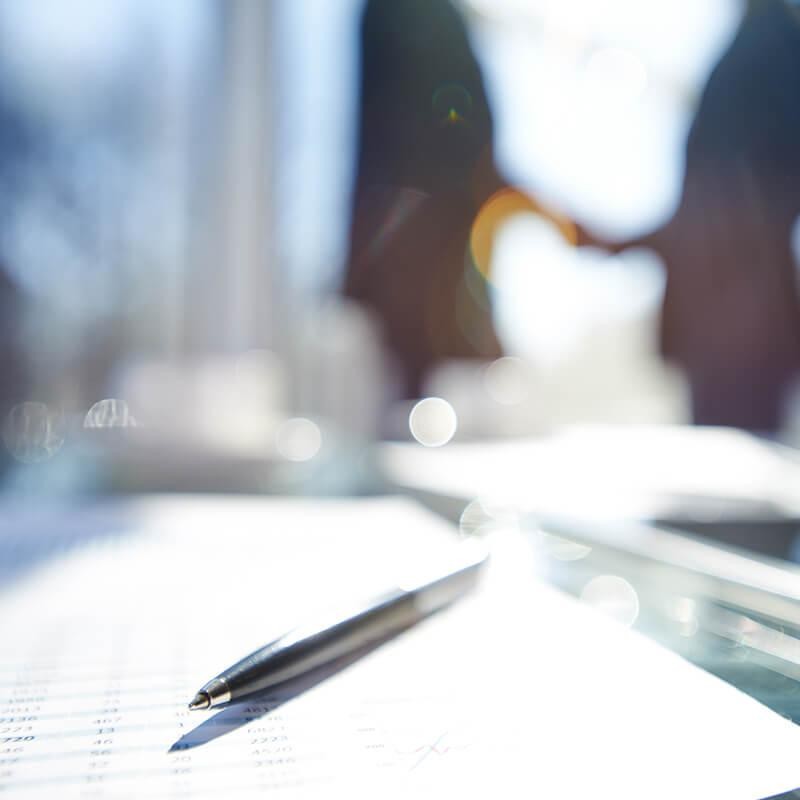 Finance documents on a desk