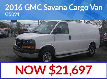 G5091 16 GMC Cargo Van $21,998