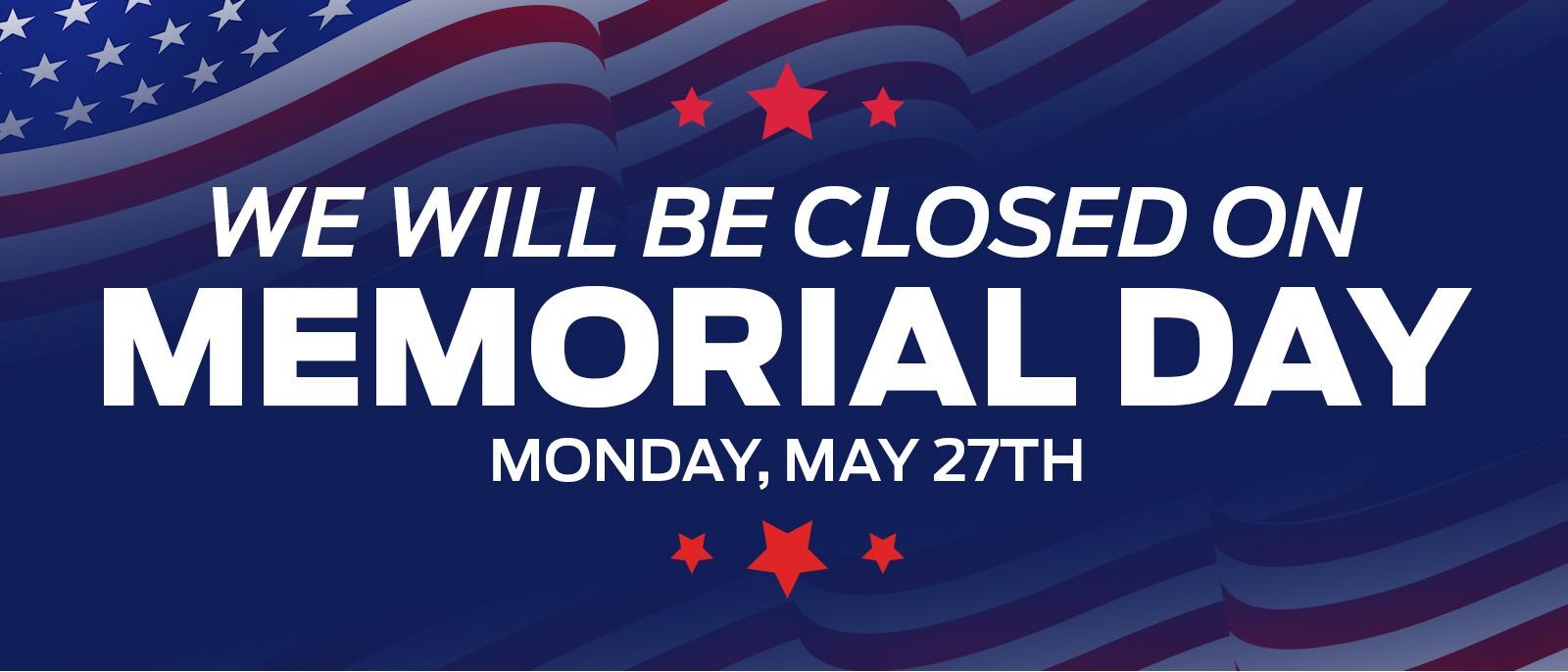 closed on memorial day
