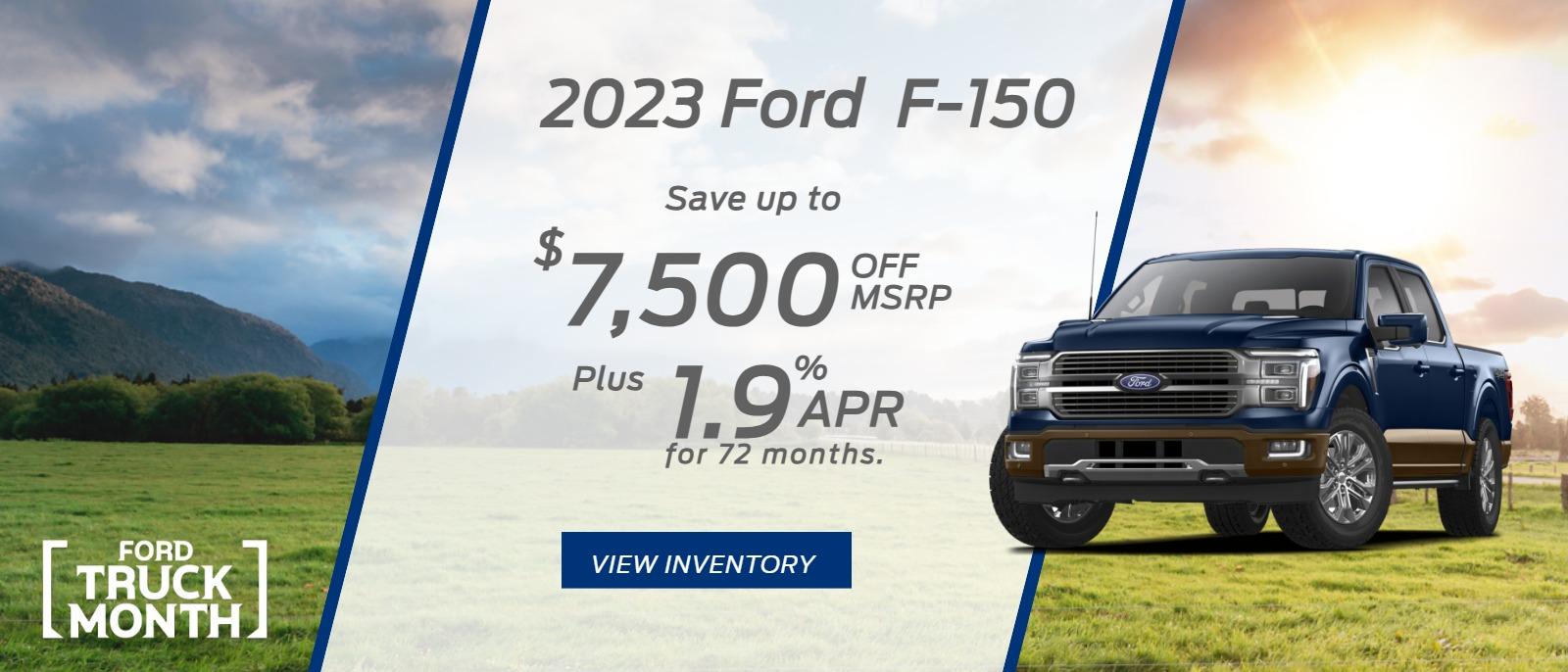 Save up to $7,500 OFF MSRP - Plus 1.9% APR for 72 months.