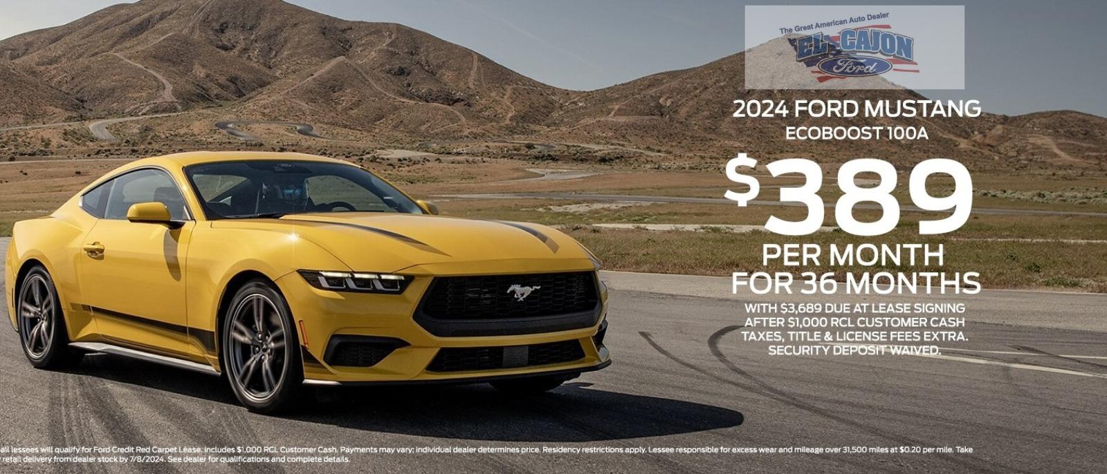 $389 Mustang Lease