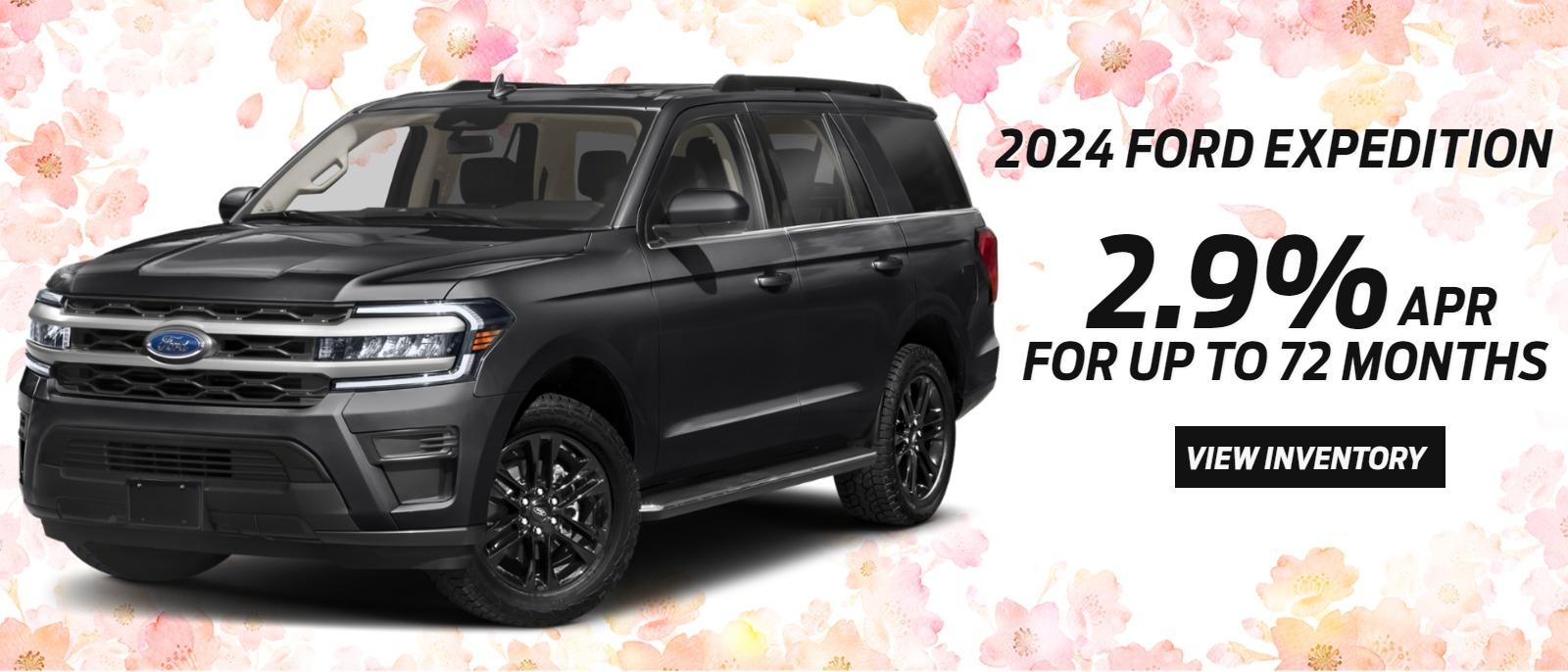 2024 Ford Expedition: 2.9% APR for up to 72 months!