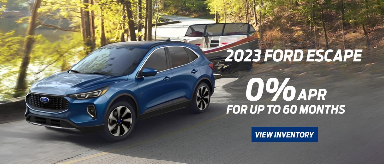 2023 Ford Escape: 0% APR for 60 Months
