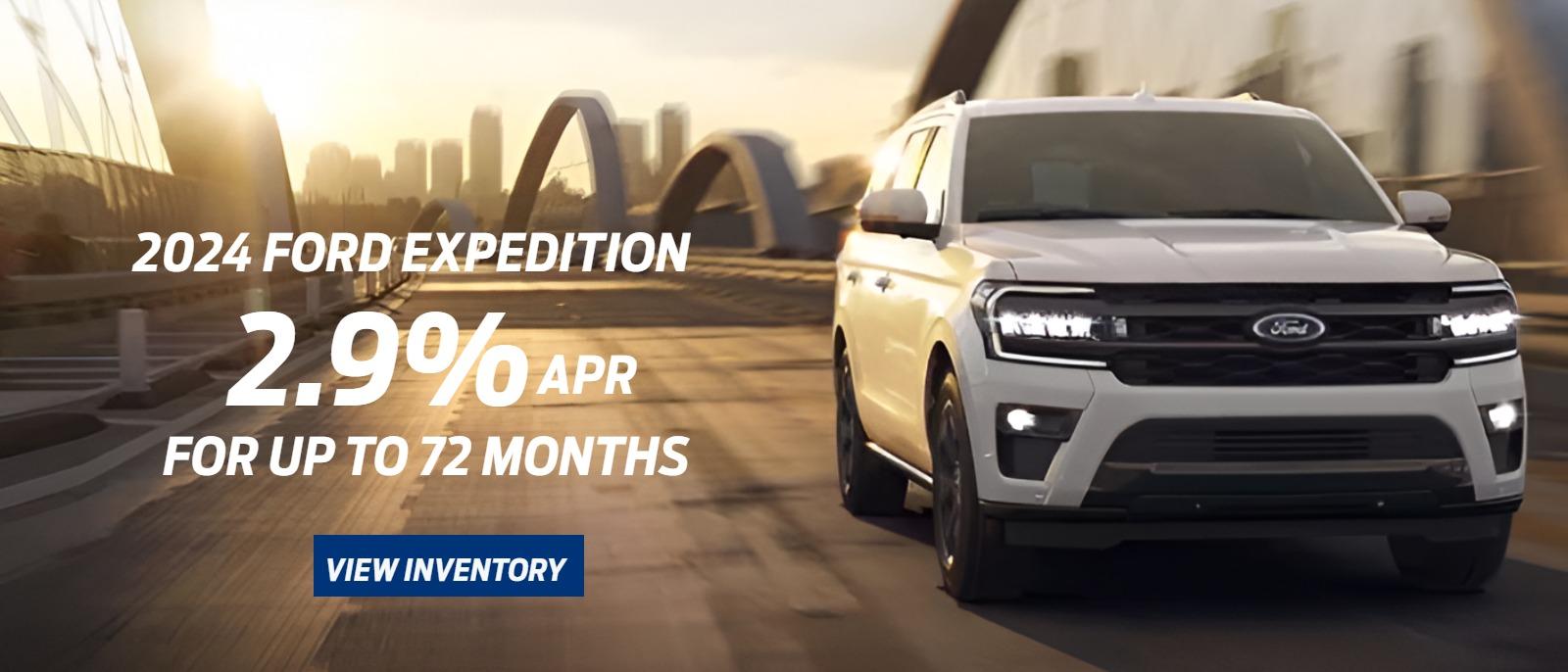 2024 Ford Expedition: 2.9% APR for up to 72 months!