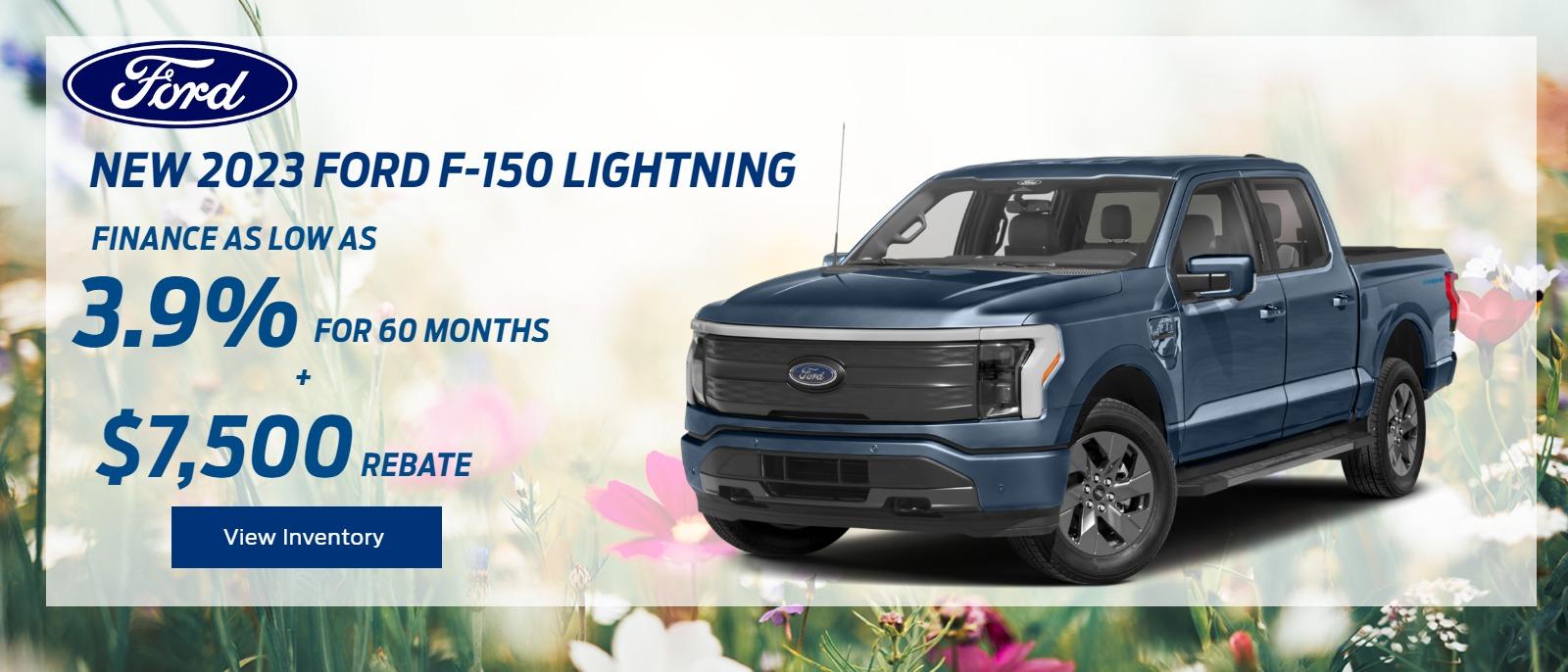 New 2023 Ford F-150 LIGHTNING
 Finance as low as 3.9% FOR 60 MONTHS
