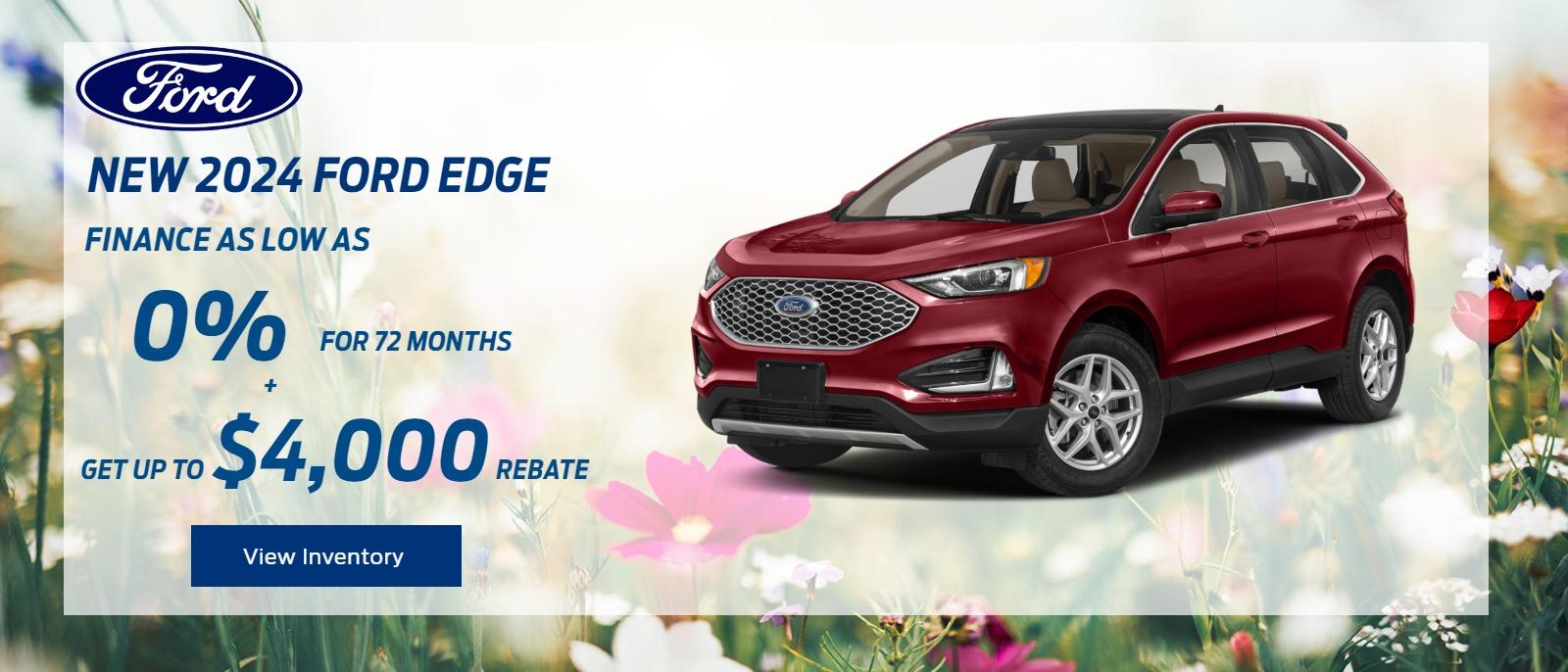 New 2024 Ford Edge
 Finance as low as 1.9% for 36 months + Get Up to $4,000 in Lease Renewal