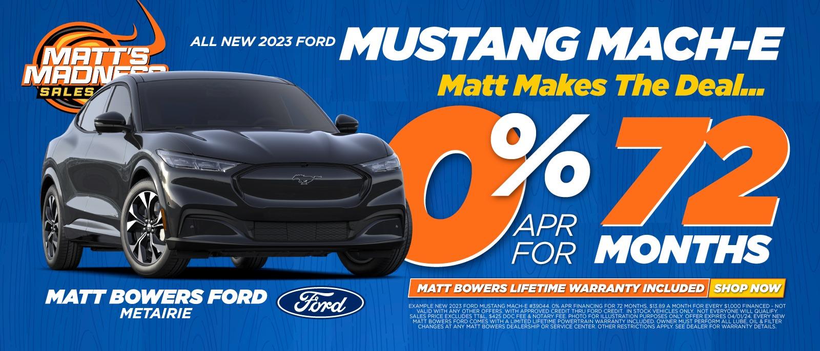 Matt Bowers Ford Mustang MachE Deals