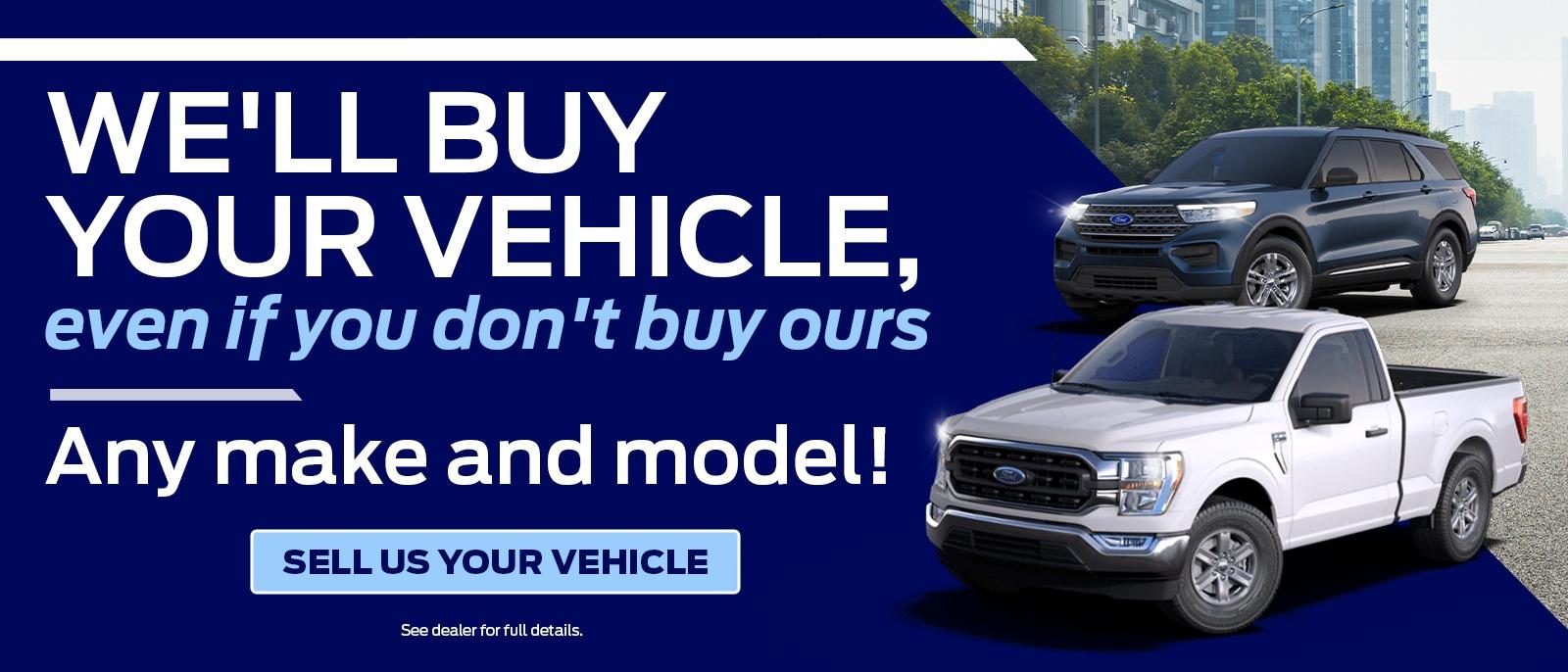 We'll Buy Your Vehicle