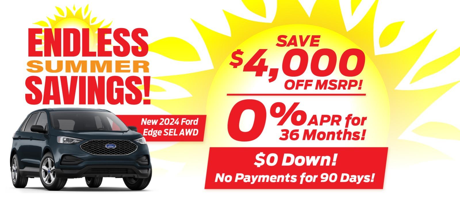 Shop $4,000 Off 2024 Ford Edge Hot Offer!🔥