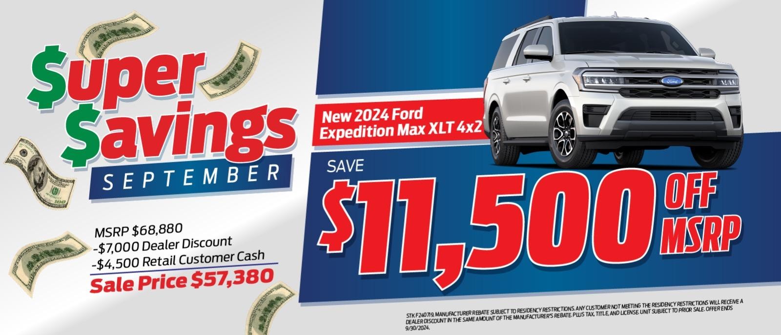 Save $11,500 off MSRP on Ford Expedition!