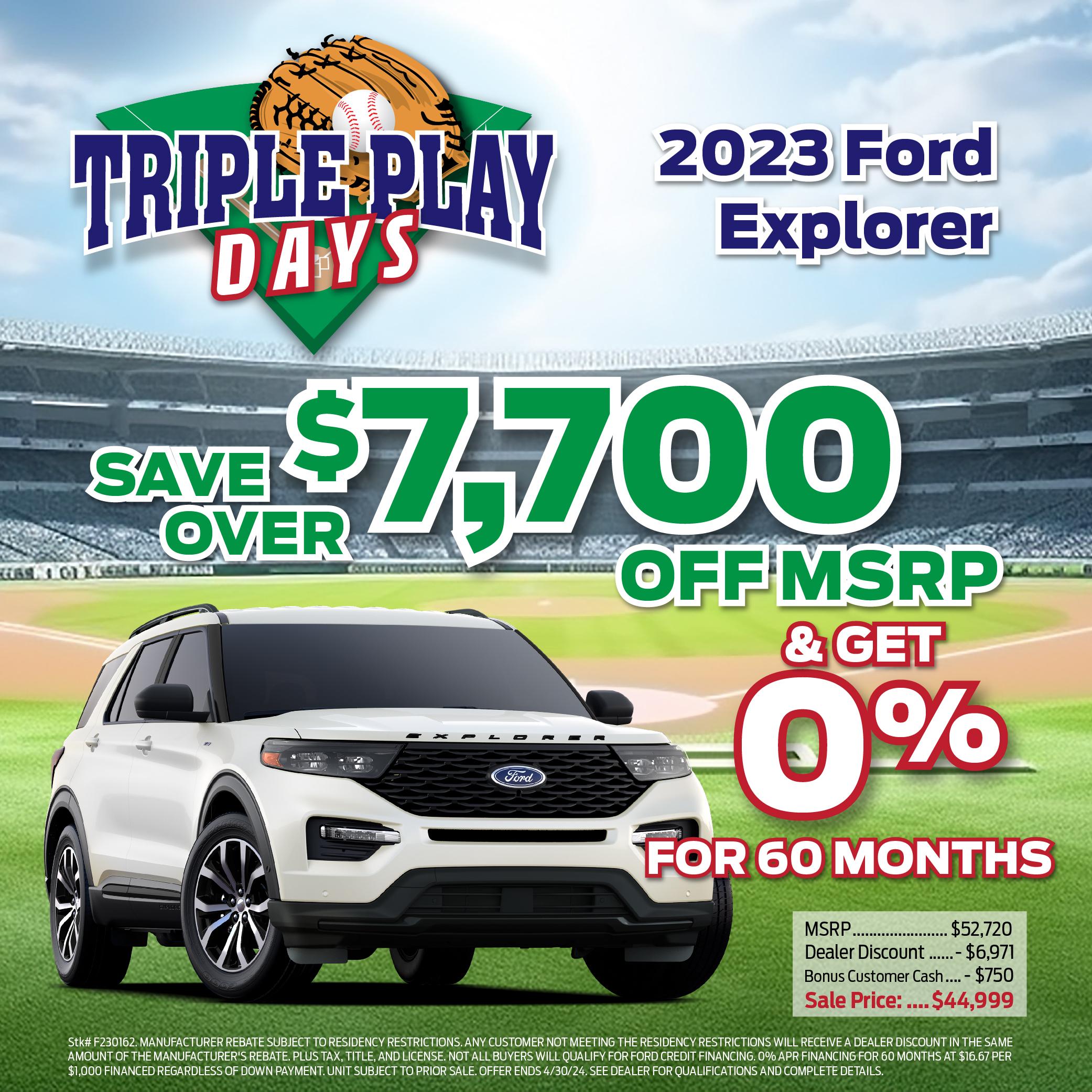 2023 Ford Explorer Offer!⚾