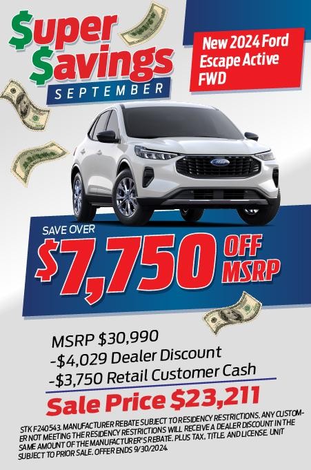 Shop $7,750 Off 2024 Escape Active!