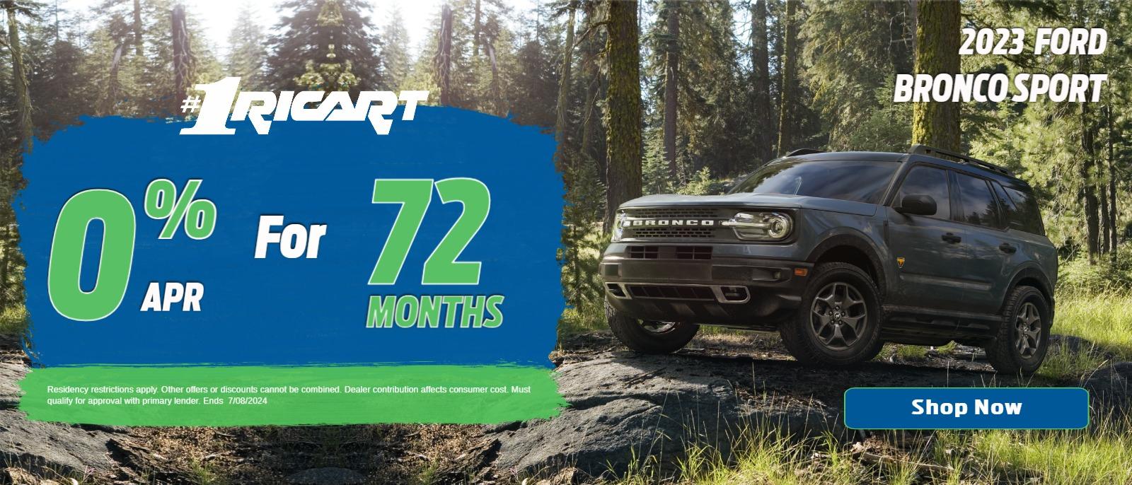 2023 Ford Bronco Sport - 0% APR For 72 Months