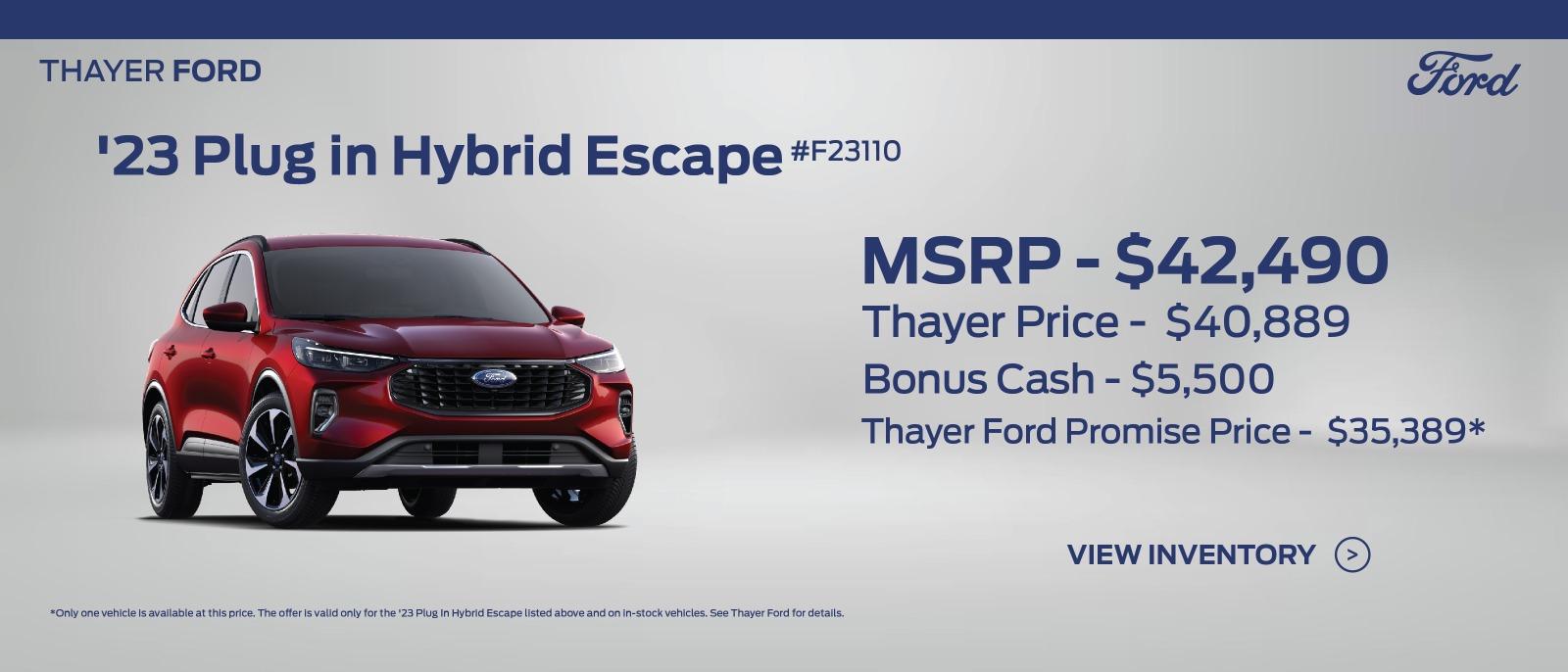 Thayer price Escape 5 2020