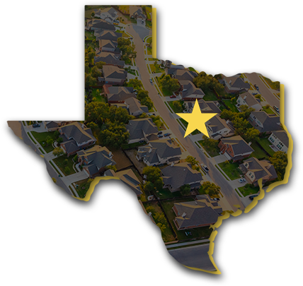 texas with a star over location