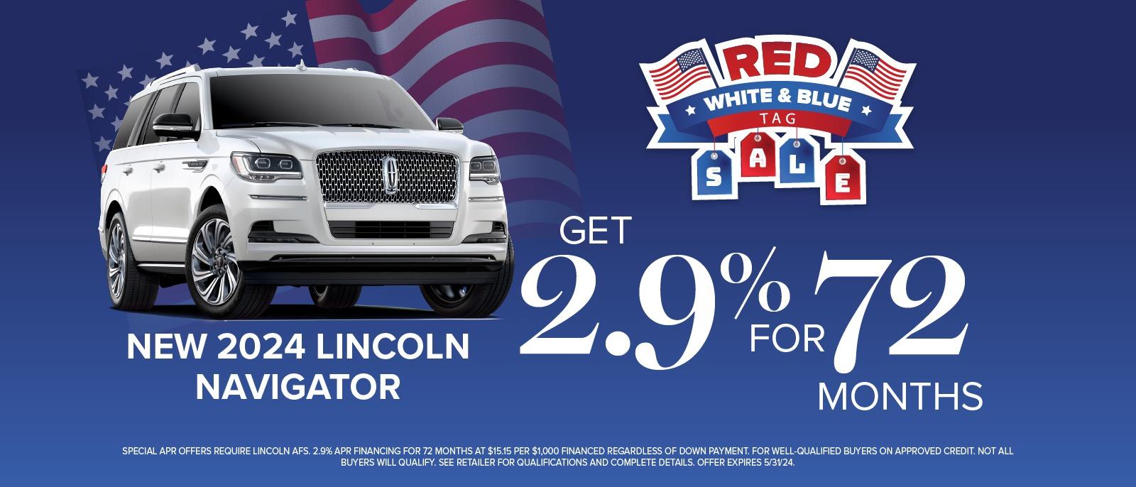 Red, White & Blue Tag Sale Lincoln Navigator Special!🔖