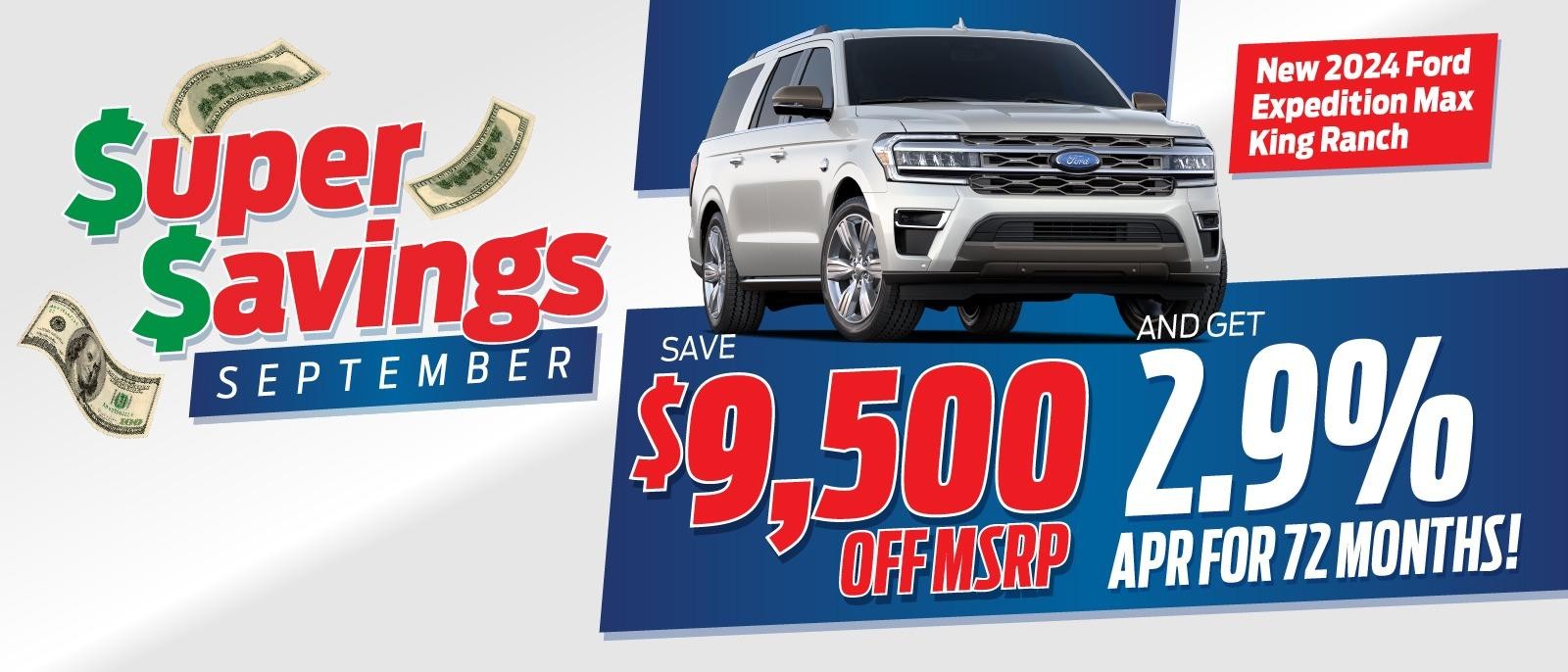 Shop $9,500 Off and 2.9% for 72 Months on Expedition Max!💵