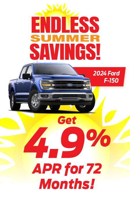 Shop 4.9% for 72 Months on New 2024 Ford F-150!🔥