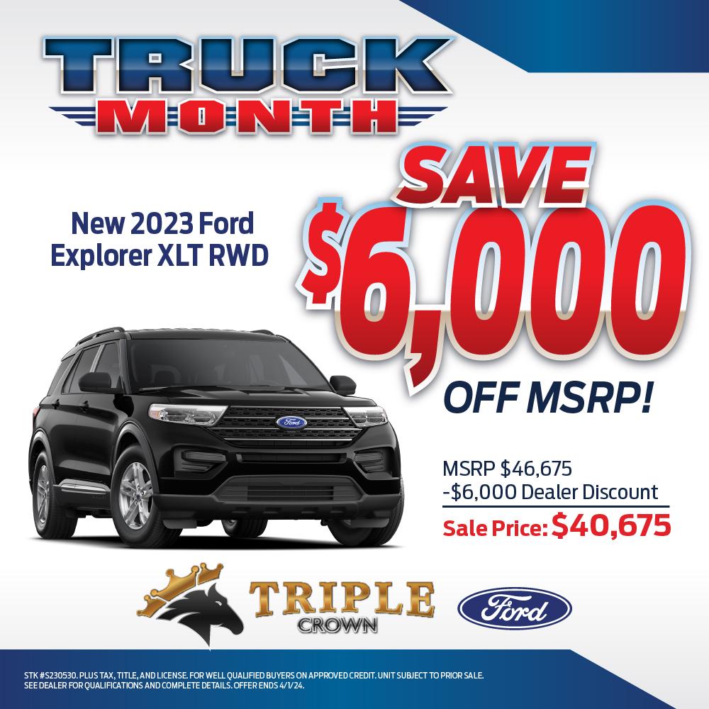 Ford Explorer Truck Month Special!