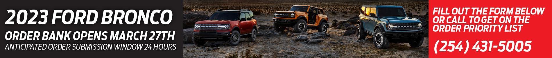 Order 2023 Ford Bronco