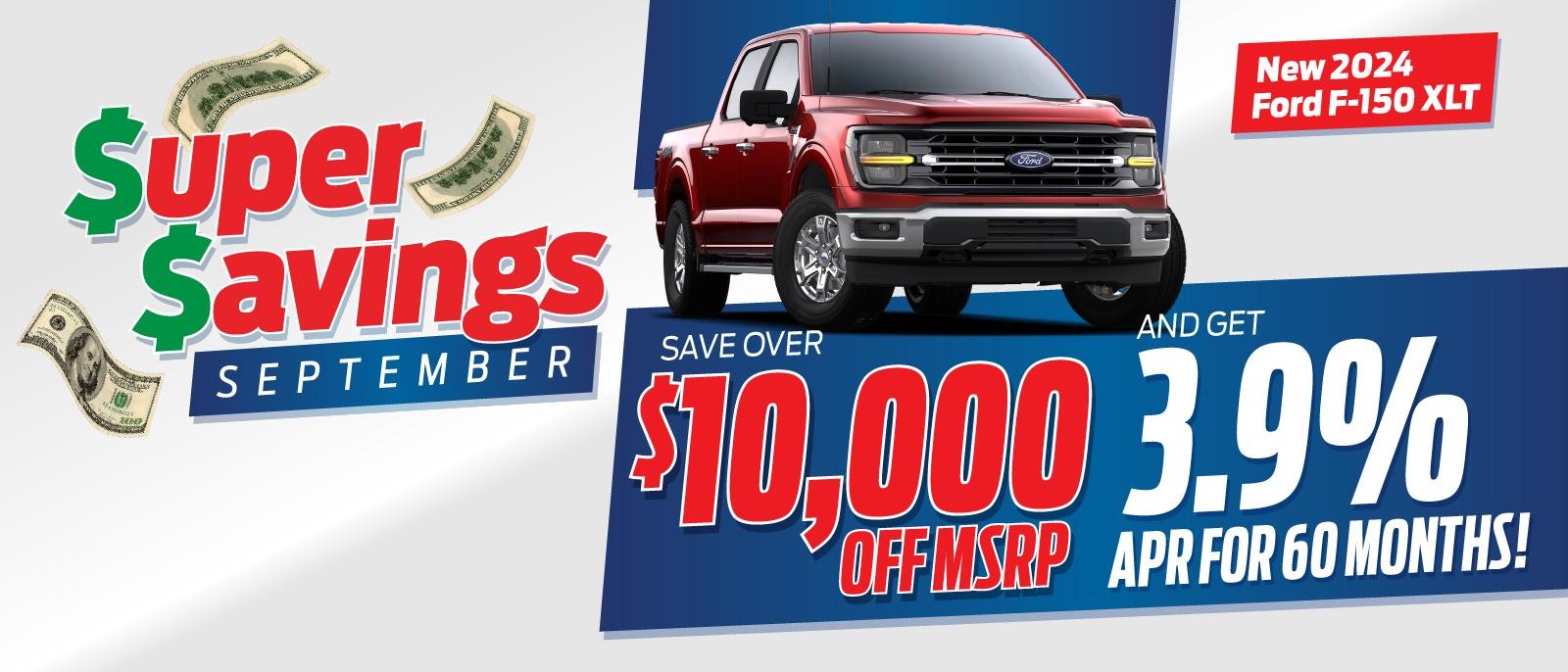 Shop $10,000 Off and 3.9% for 60 Months on F-150 XLT!💵