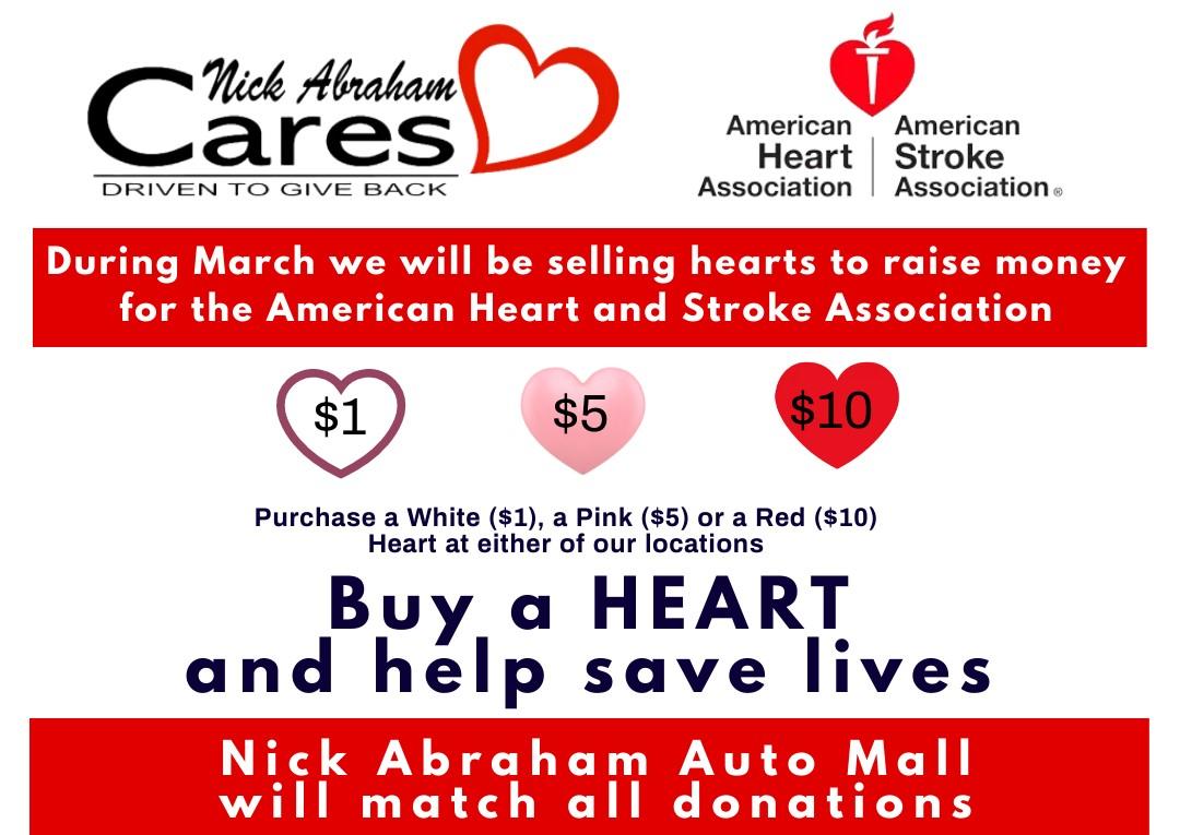 Nick Abraham Cares and the American Heart and Stroke Association