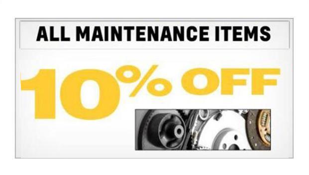 All Maintenance Items 10% OFF