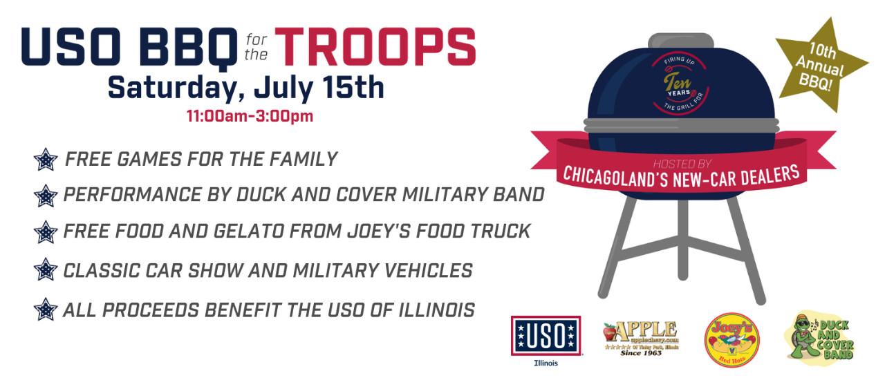 USO BBQ for the Troops at Apple Chevrolet