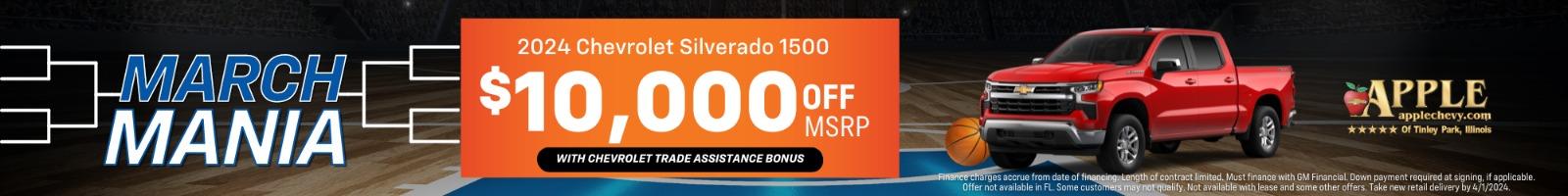 2024 Chevy Silverado 1500 $10,000 OFF MSRP