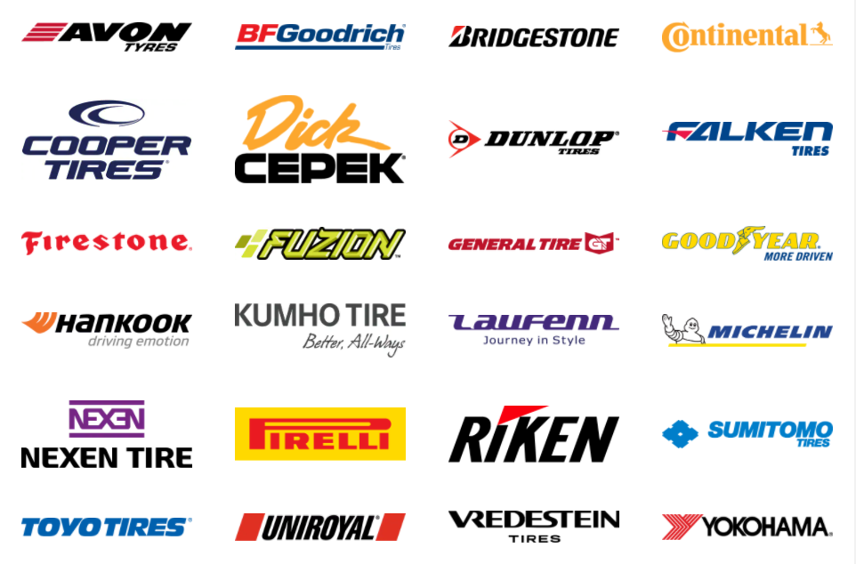 List of tire brands.