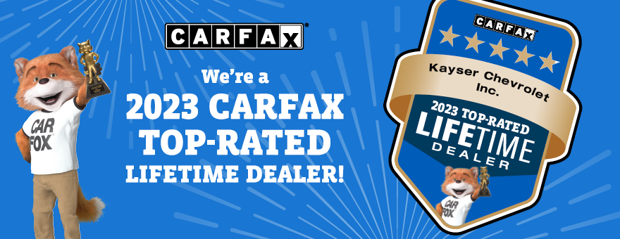 We're a 2023 Carfax Top-Rated Lifetime Dealer!