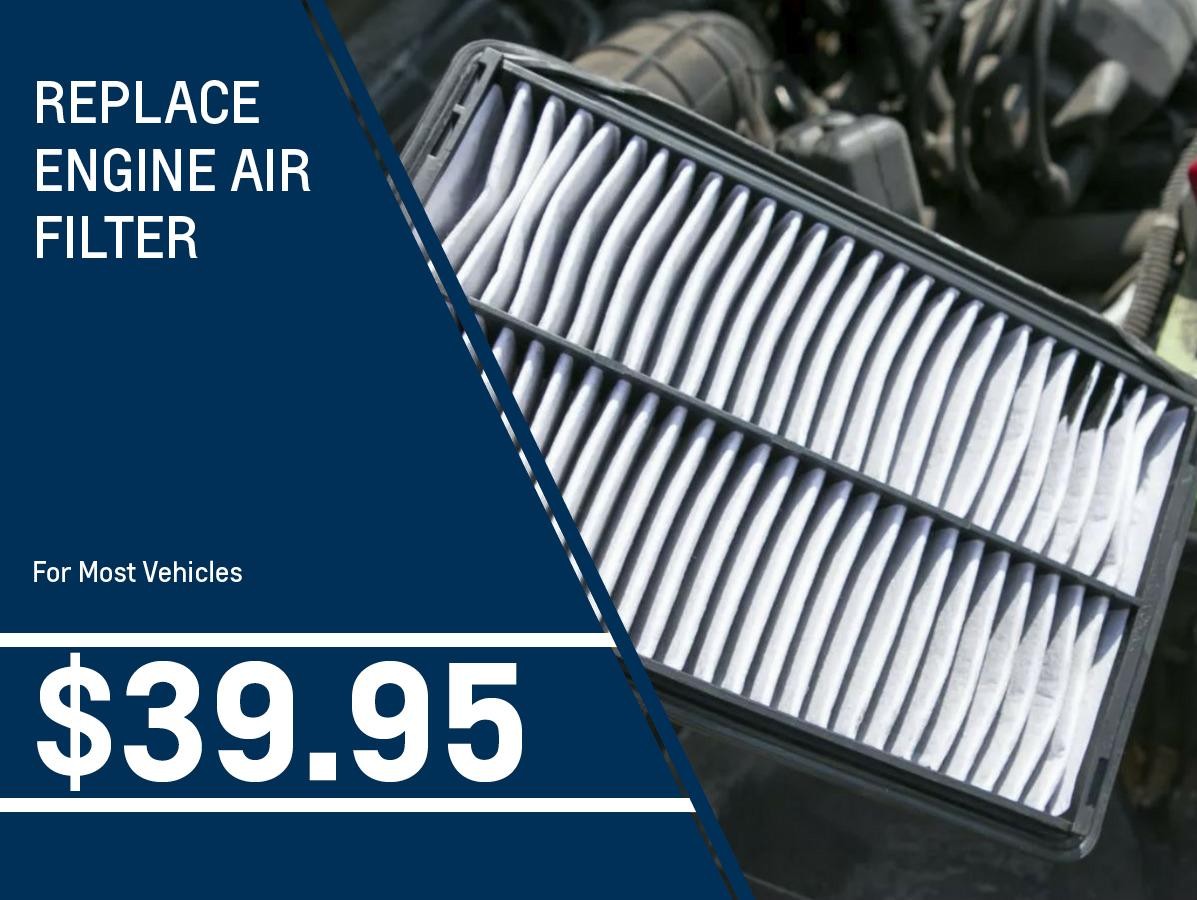 Replace Engine Air Filter Service Menu