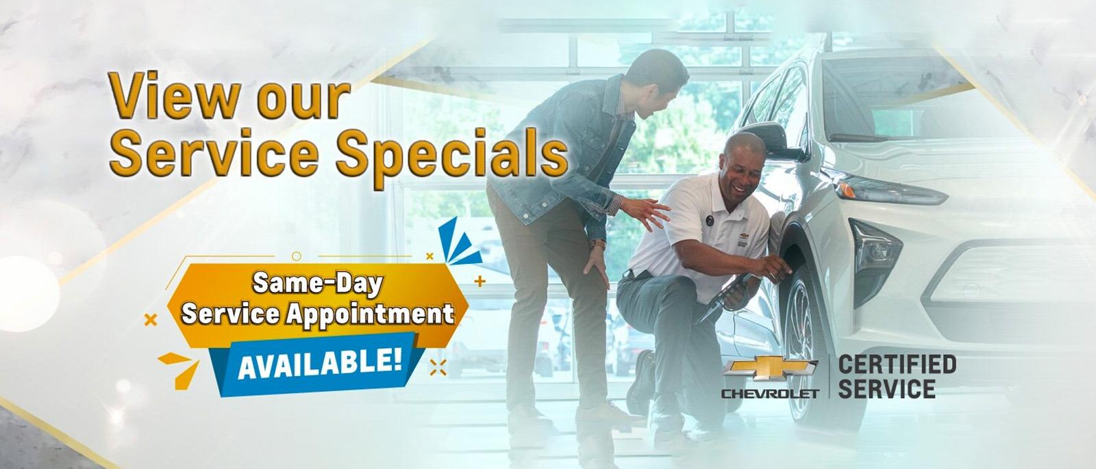 View our Service Specials | Certified Service | Chevrolet