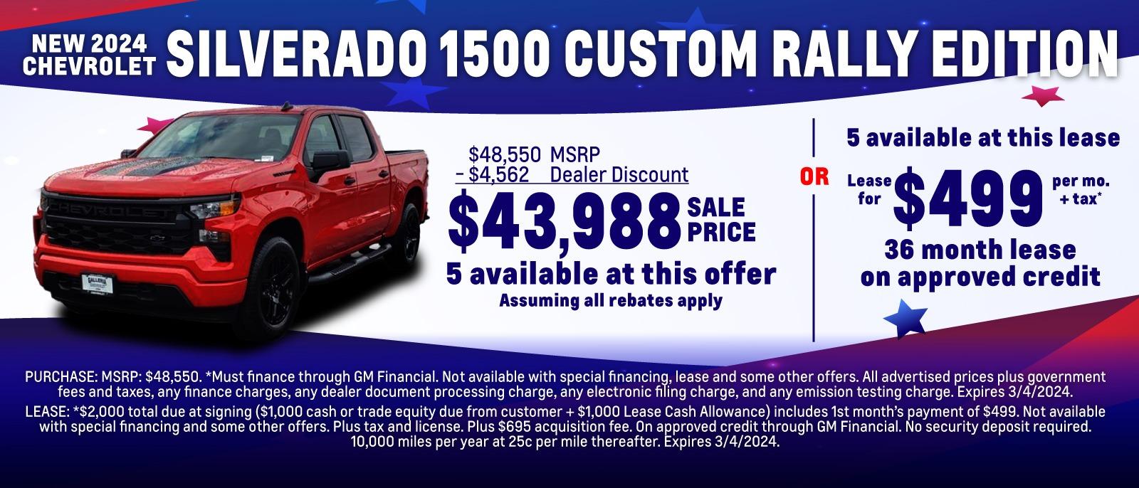 2024 Chevrolet Silverado Custom Rally Edition