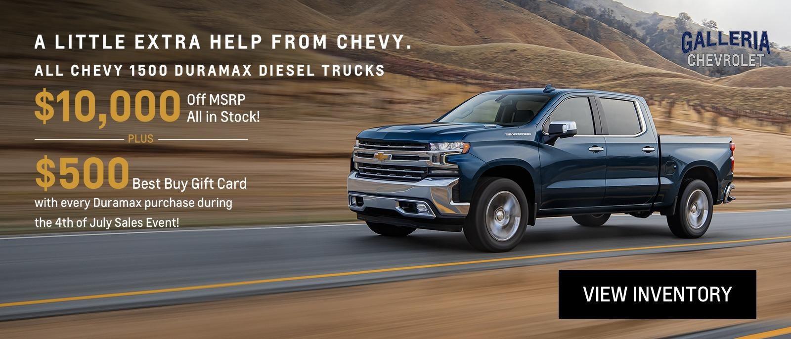 Chevy 1500 Duramax Diesel Trucks $10,000 Off