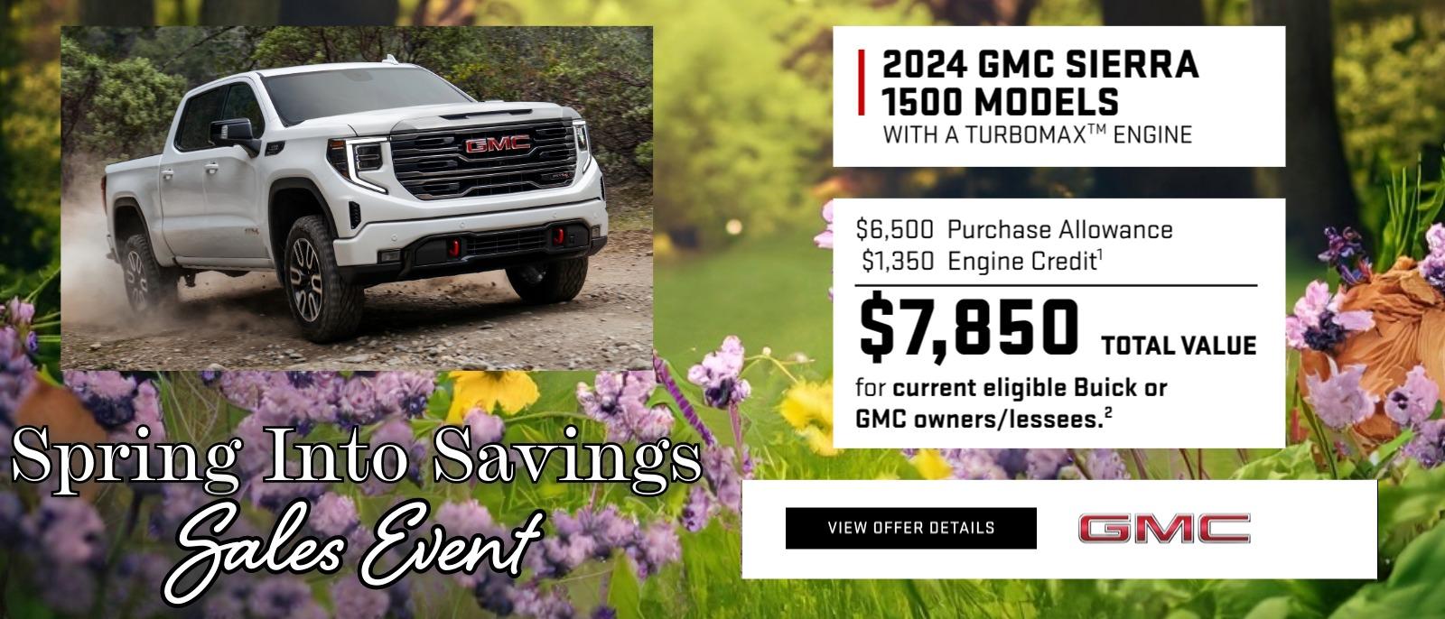 Sierra 1500 Spring Into Savings Sales Event Slide