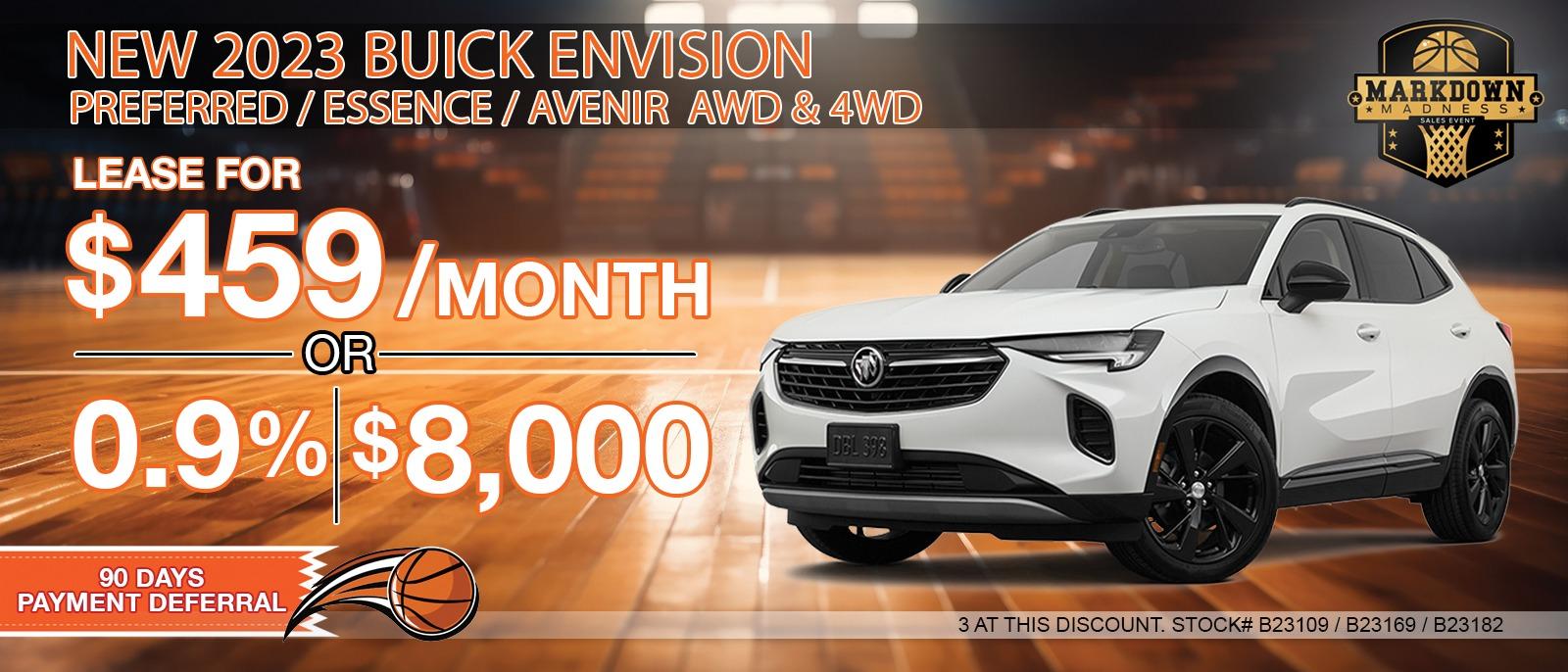 2023 BUICK ENVISION | PREFFERED/ESSENCE | 2WD & 4WD. Your Net Savings Up To $8,000 Off MSRP After All Offers.