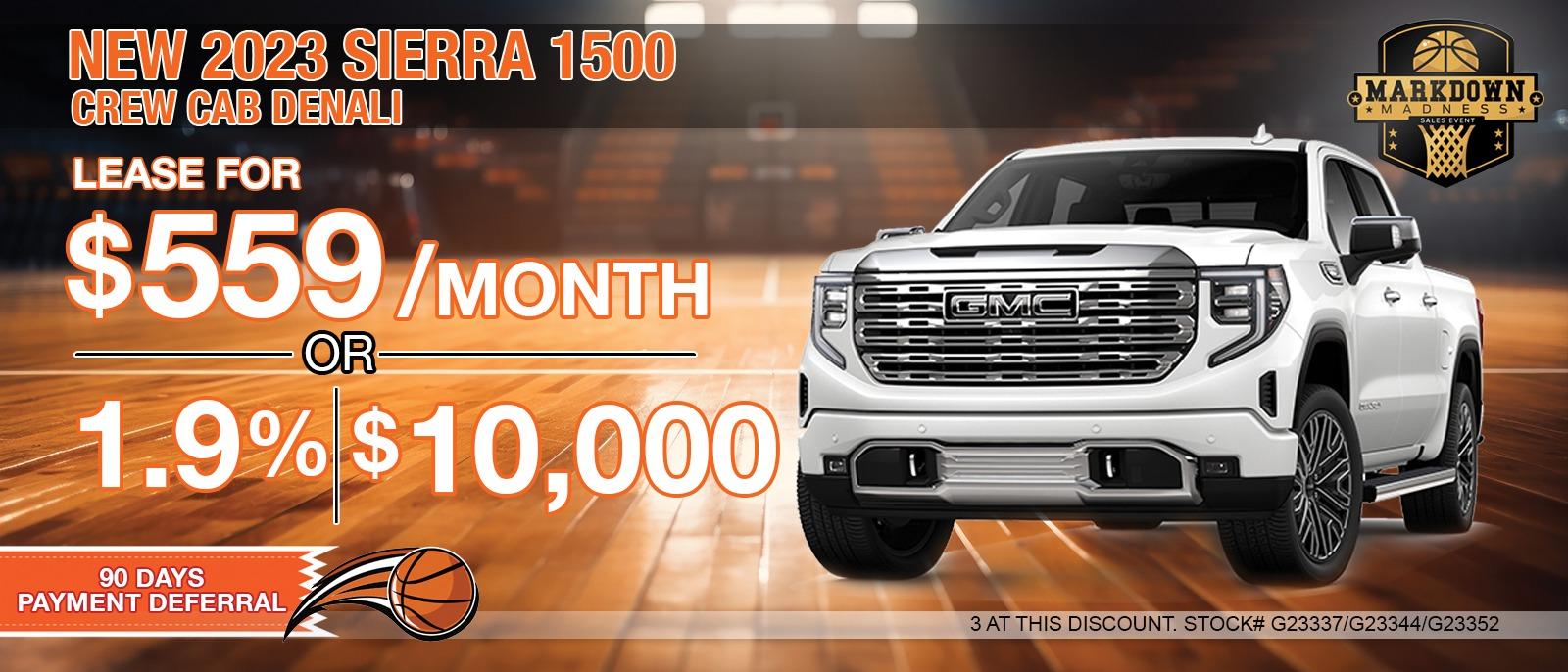2023 GMC SIERRA 1500 Denali. Your Net Savings After All Offers save up to $10,000