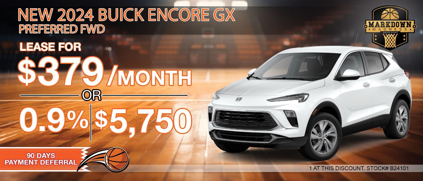2024 BUICK ENCORE GX AVENIR SAVE UP TO $5,750 OFF MSRP.