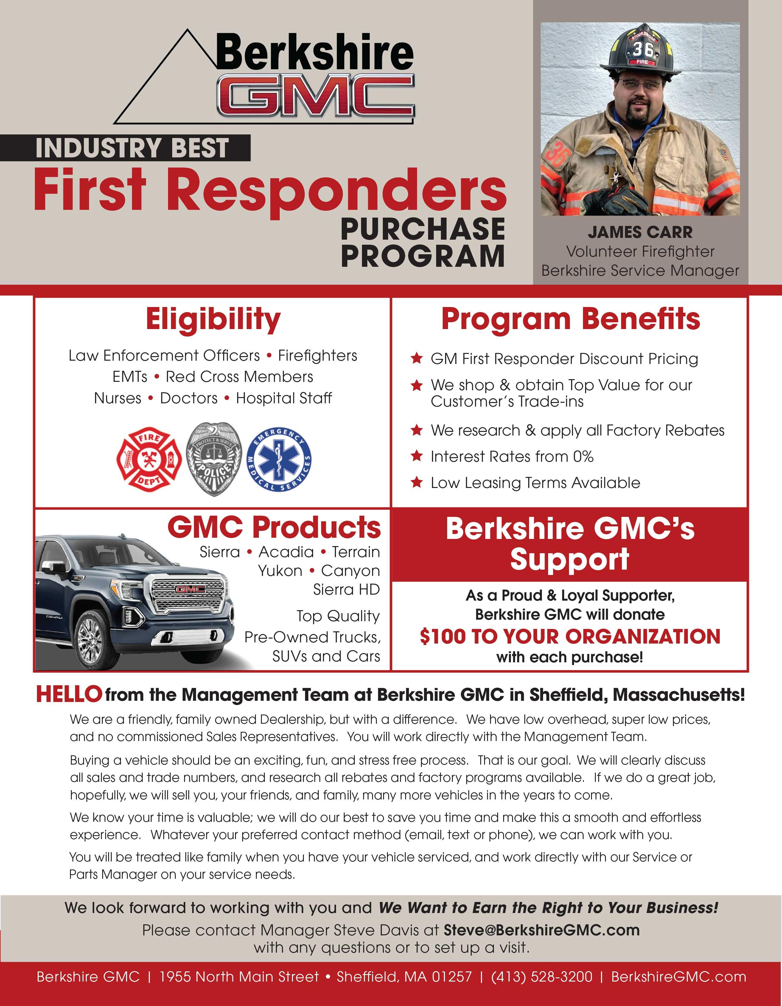 First Responder GMC Special Program 