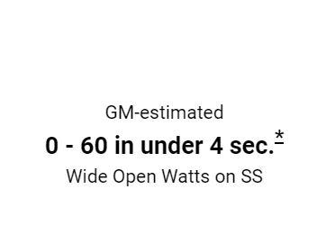 Under 4 seconds 0 to 60 with wide open watts