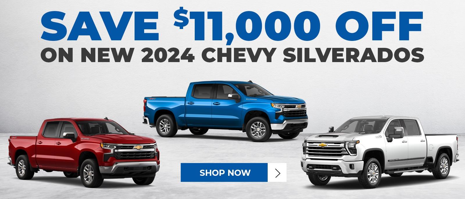 SAVE THOUSANDS ON NEW 2024 CHEVY SILVERADOS
