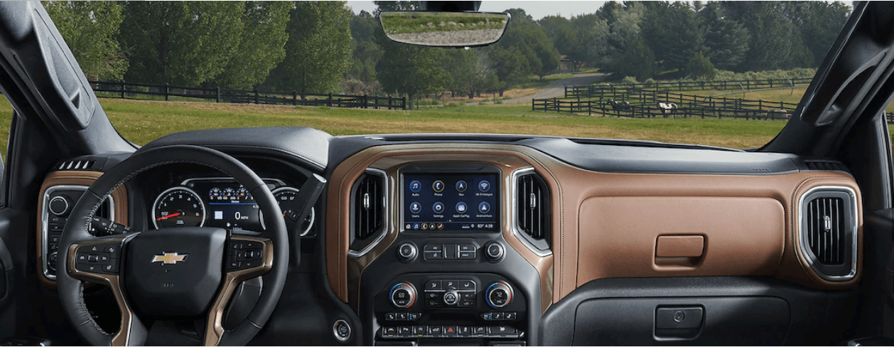 2019 Chevy Silverado interior with Homelink