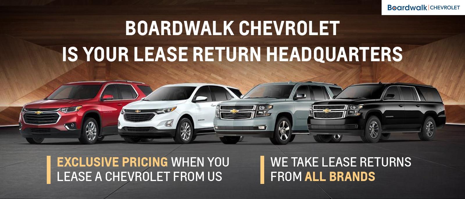 End of Lease Return Headquarters at Boardwalk Chevrolet in Redwood City