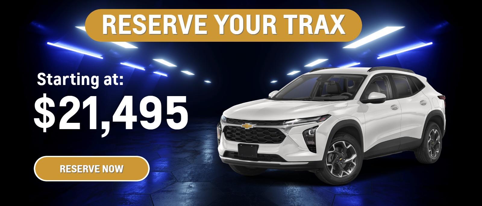 Reserve Your Trax
Starting at: $21,495