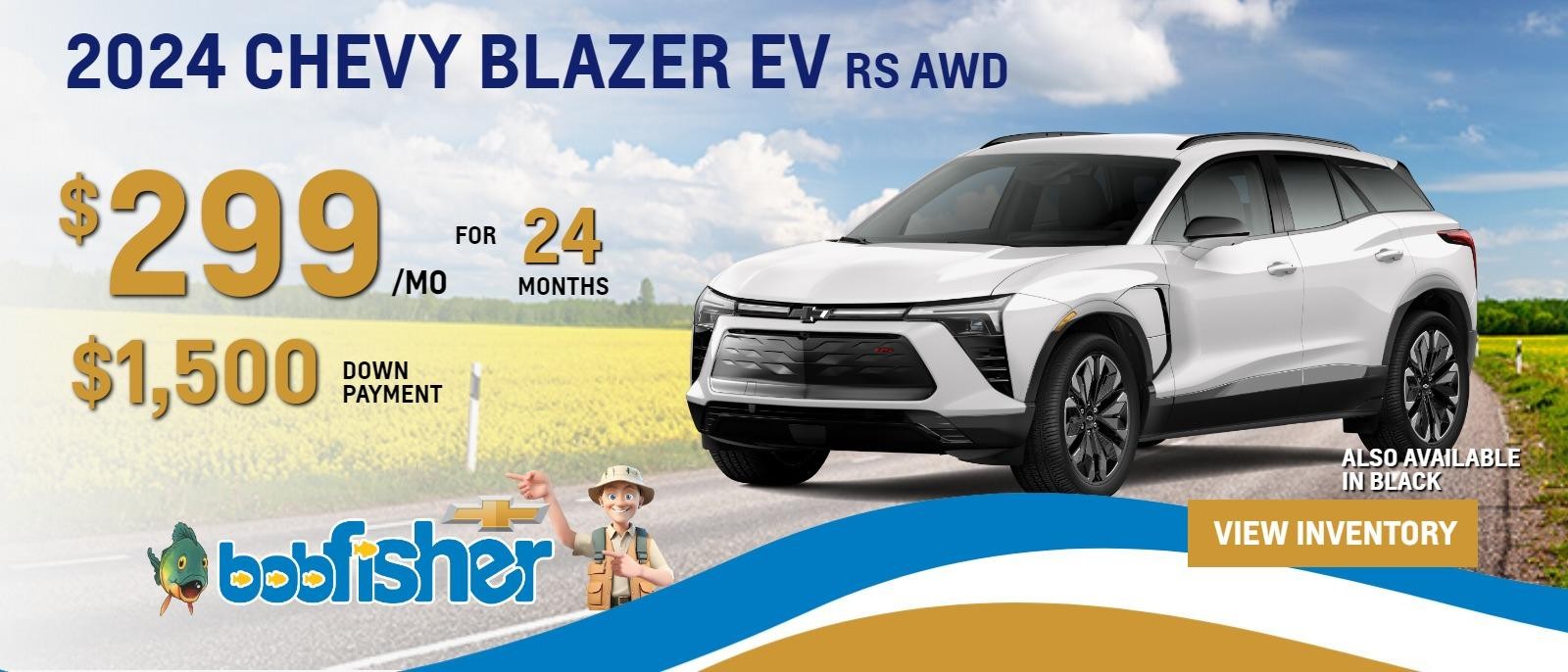 2024 CHEVROLET Blazer EV
$299 per month for 24 months
$1500 down payment