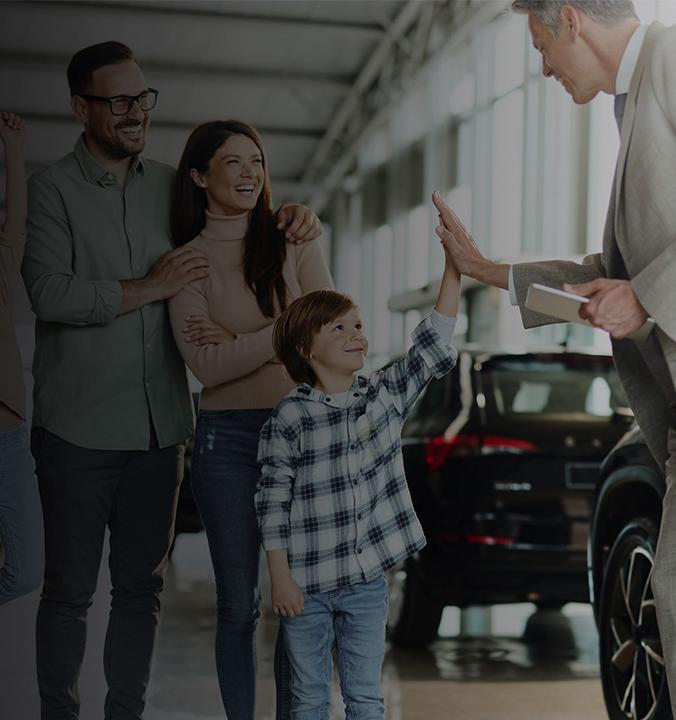 Family buying car