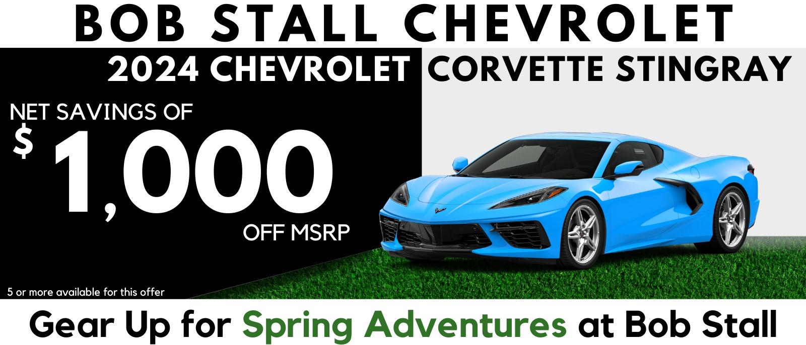 2024 Corvette Savings - Net Savings of $1,000 off MSRP