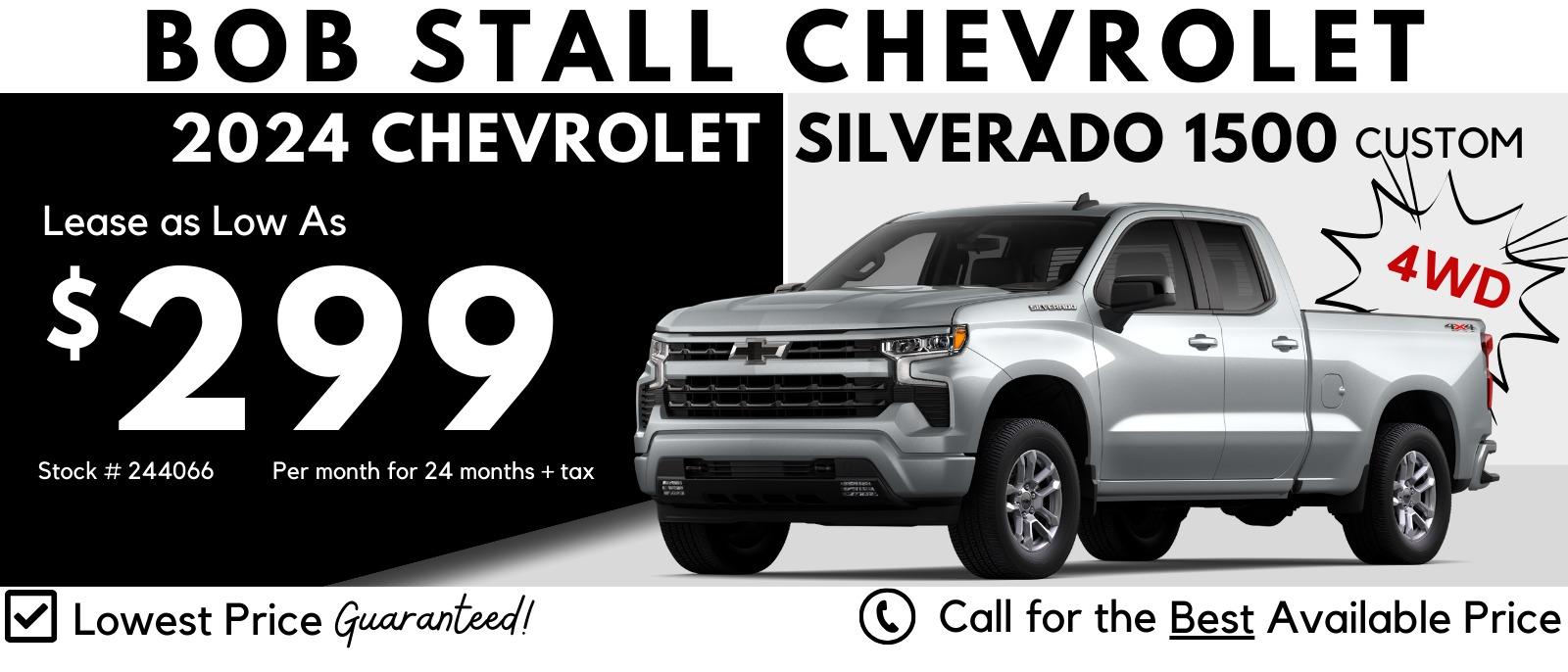 Silverado 2024  Savings - Lease as low as $299 per month for 24 Months
