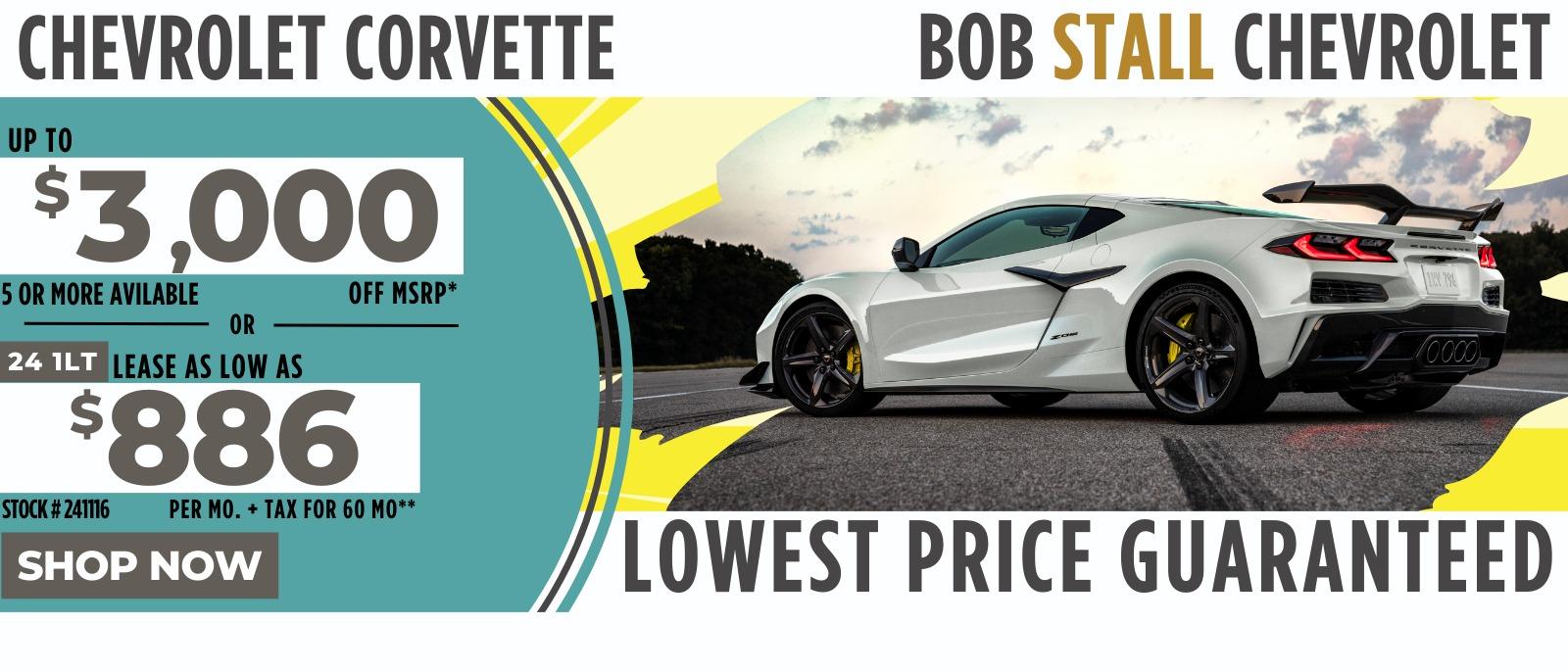 Corvette 2024  Savings - Up to $3,000 off MSRP or Lease as Low as $886 per month